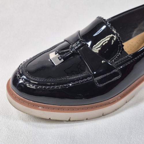 Mocassino donna Clarks Collection Westlynn Bella nero vernice taglia 9