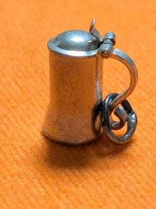 Vintage Sterling Silber Bier Stein Becher Charm - Bild 1 von 9