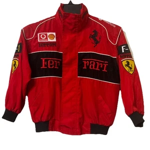 Giacca da corsa Ferrari ragazzo F1 ricamata giovane taglia M rossa - Foto 1 di 15