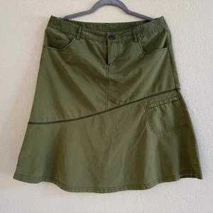 Falda Prana De Colección Para Mujer Talla 8 Verde Nylon Senderismo Exterior Bolsillo con Cremallera - Imagen 1 de 12