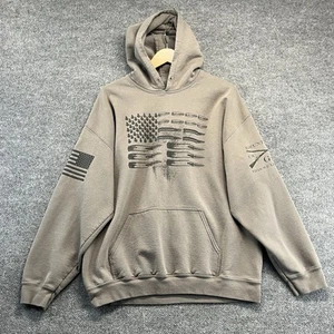 Grunt Style Hoodie Men XL Pullover Sweatshirt American Flag This We'll Defend - Picture 1 of 8