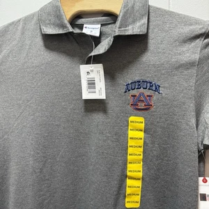 Auburn Tigers Shirt Mens Size Medium Gray Polo Champion Performance NEW WITH TAG - Picture 1 of 8