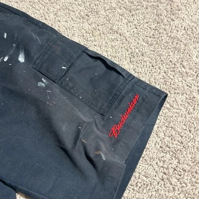 Budweiser пиво грузовые шорты Bud человек темно-синий Edwards SZ34, отсутствует кнопка - Изображение 1 из 3
