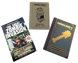 Minecraft Lot 3 books Construction Handbook, The Survivors Secrets, The Zombie - Picture 1 of 7
