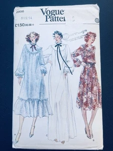 Vintage 1978 Vogue 9956 Boho-Prairie-Cottagecore Ruffled Dress Sz 14 UNCUT FF - Picture 1 of 1