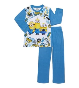 Despicable Me Minions Kevin, Stuart and Bob Flannel Boy's Character Pajama Set - Picture 1 of 2