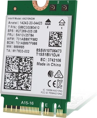 AX210 Tri-Band Wi-Fi 6E Bluetooth 5.3 Network Card for Notebook - Image 1 of 3