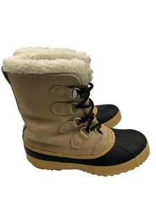 Sorel Manitou Buff Damen Winterstiefel gefüttert Leder Schnürsenkel Kanada Größe 8 - Bild 1 von 9