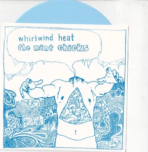 WHIRLWIND HEAT/MINT CHICKS Split Tour 7" VINYL w/PS PUNK Blue Vinyl Flying Nun - Picture 1 of 2