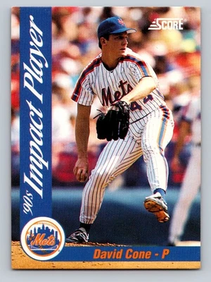 1992 Score #90 David Cone 90's Impact Players New York Mets Yankees - Image 1 of 2