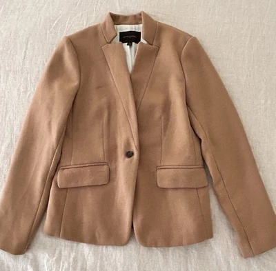 Blazer Banana Republic Cuello Invertido Doble Tela Botón Forrado Mujer’s Tostado Talla 4 Foto 1 de 4