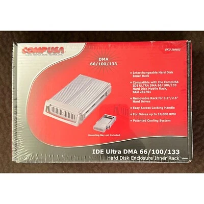 NEW CompUSA IDE Ultra DMA 66/100/133 Hard Disk Enclosure Inner Rack Locking - Image 1 of 4