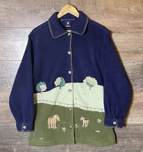 Tulchan Pony Pferd Fleece Pullover Jacke Shacket sehr guter Zustand Oversized Größe - S/M - Bild 1 von 8