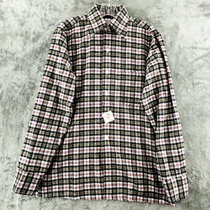 Vintage Arrow Plaid Flannel Shirt Mens M Black Red White Yellow Casual Wear NOS - Picture 1 of 5