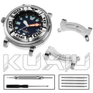 Silver Adapters For Citizen Eco-Drive Promaster Professional Diver BJ8050 - Picture 1 of 10