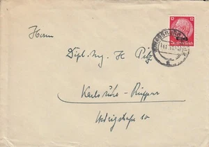 Elsass - Mi 7 - EF - Stempel 14.1.41 Strassburg - nach Karlsruhe - Bild 1 von 2