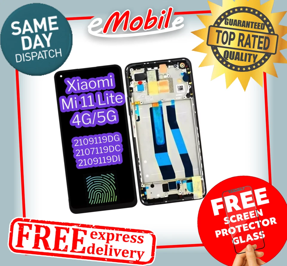Xiaomi Mi 11 Lite 2109119DG Replacement LCD Screen Display Touch Digitizer - Image 1 of 1