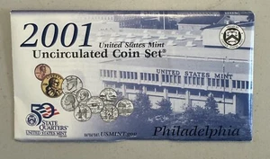 2001 P&D United States Mint Set With Envelope & COA and P&D State Quarters - Picture 1 of 2