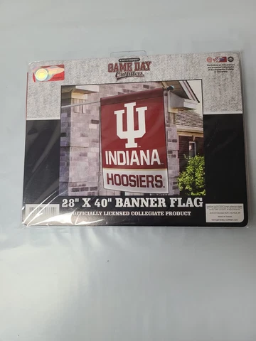 Indiana Hoosier Banner Flag 28"X40" FREE SHIPPING Cover