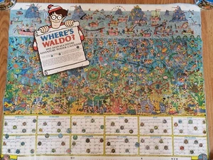 Where's Waldo 1992 Sea Divers Calendario Poster Nuovo RARO (Torato fuori per foto) - Foto 1 di 12
