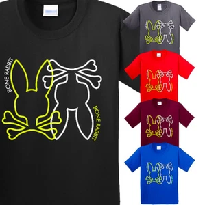 Bone Rabbit Halloween Kid T Shirt Happy Easter Christmas Birthday Party Gift Tee - Picture 1 of 13