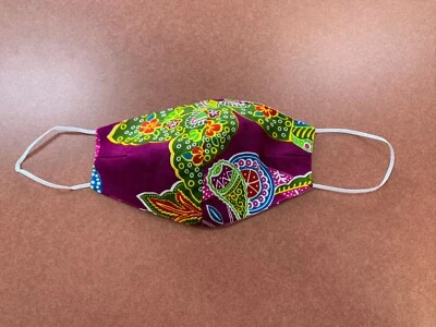 Paisley Woman's Face Mask, Washable, Beautiful, Two Layers Cotton, Colorful, USA - Image 1 of 4