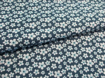 Blue Ditsy Floral Quilter's Showcase Cotton Fabric 1  1/3 Yard Small Flowers - Image 1 of 4