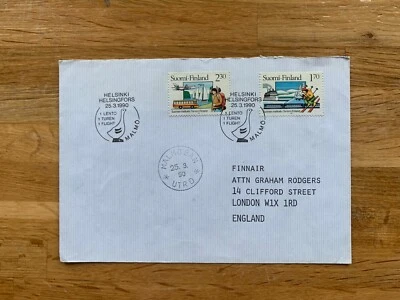 FINLAND SUOMI 1990 COVER FINNAIR FIRST FLIGHT HELSINKI HELSINGFORS MALMO DUCK - Image 1 of 2