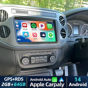 2+64GB Android 14 Autoradio Carplay DSP WiFi GPS Navi für VW Tiguan 5N Golf Plus - Bild 1 von 16