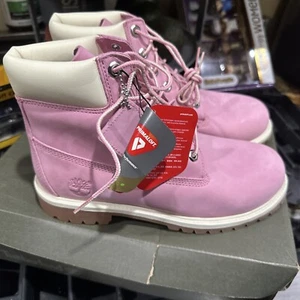 Timberland premium 6 Inch boots RARE PINK Brand New   SZ 7 Juniors - Picture 1 of 8