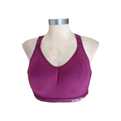 VICTORIA'S SECRET SPORT Bra Top Sz 38D WINE Lightweight  Lightly Padded - Image 1 of 4