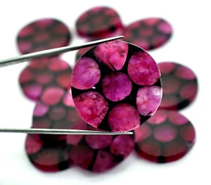 100 quilates aprox. Lote de 6-8 piezas de piedras preciosas sueltas rubí trapiche rojo natural raro rubí birmano - Imagen 1 de 8