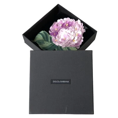 DOLCE & GABBANA Brooch Multicolor Hydrangea Gold Brass Pin Accessory RRP 1500usd - Image 1 of 4