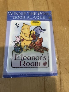 BRAND NEW Winnie the Pooh Door Plaque Eleanor’s Room - Picture 1 of 1