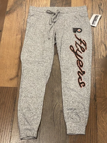 Philadelphia Flyers NHL Women's Gray Jogger Sleepwear Pants ~ New Cover