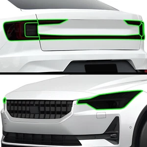 Fits Polestar 2 20-25 Tail Head Light Precut Smoked PPF Tint Film - Picture 1 of 6