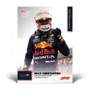 2021 TOPPS NOW F1 #20 MAX VERSTAPPEN - LATE PASS OF HAMILTON SEALS VICTORY - Picture 1 of 2
