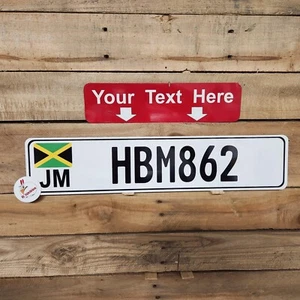 JAMAICA, EURO TAG, BMW, European style License Plate, Custom, ANY TEXT - Picture 1 of 4