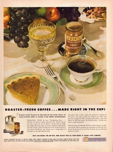 Print Ad Nescafe Coffee 1946 Pumpkin Pie Full Page Large Magazine 10.5"x13.5" - Picture 1 of 1