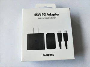 Super Fast Charger 45W For Samsung Galaxy S24 Plus/S22/S23/Note20/S21/Note10 - Picture 1 of 9