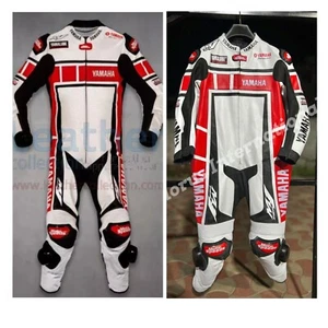 Yamaha Motorbike Racing Suit Cowhide Leather Motorcycle Riding Suit For Men - Picture 1 of 10