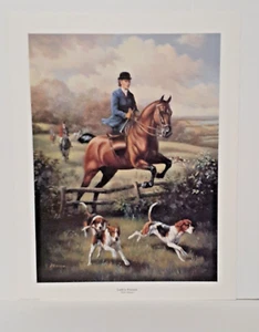Judy Gibson "LADY'S PURSUIT" Signed Edition 1991 15" x 20" Mint Condition - Picture 1 of 5