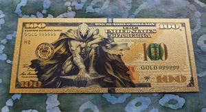 24k Gold Foil Plated Collectible Novelty Marvel Moon Knight Banknote  Mint - Picture 1 of 3