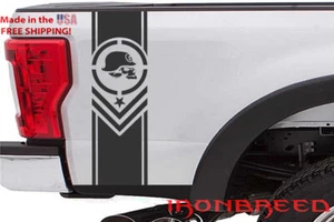 Skull Decal Sticker Truck Bed Metal Marines Mulisha Fits:Dodge Chevy Ford Toyota - Foto 1 di 15