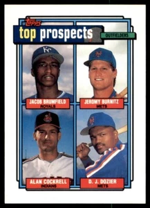 1992 Topps Baseball #591 Brumfield Burnitz Cockrell Dozier Rookie - Picture 1 of 2