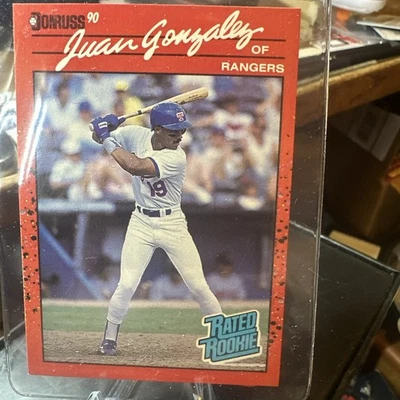 1990 Donruss - Rated Rookie Juan González #33 (RC) - Image 1 of 2