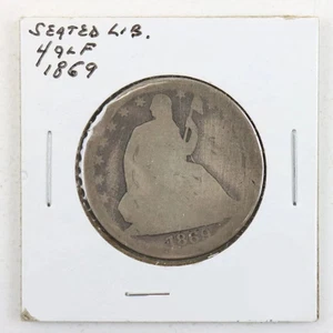 1869 Liberty sitzender Half Dollar stark zirkuliert - Bild 1 von 4