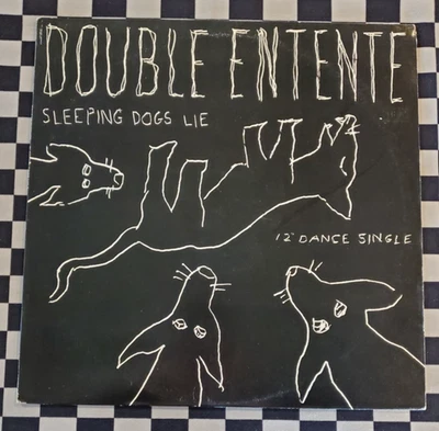 Sleeping Dogs Lie 12" by Double Entente vinyl 1984 VG+ 44-05113 Columbia Records - Image 1 of 4