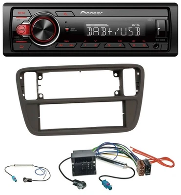 Pioneer MP3 1DIN DAB USB AUX Autoradio für Seat Mii Skoda CitiGo 2011-2016 schwa - Bild 1 von 4