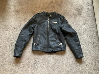 Women’s Small Motorcycle Jacket Black Leather Icon Hella Jacket Motorsport - Image 1 of 4